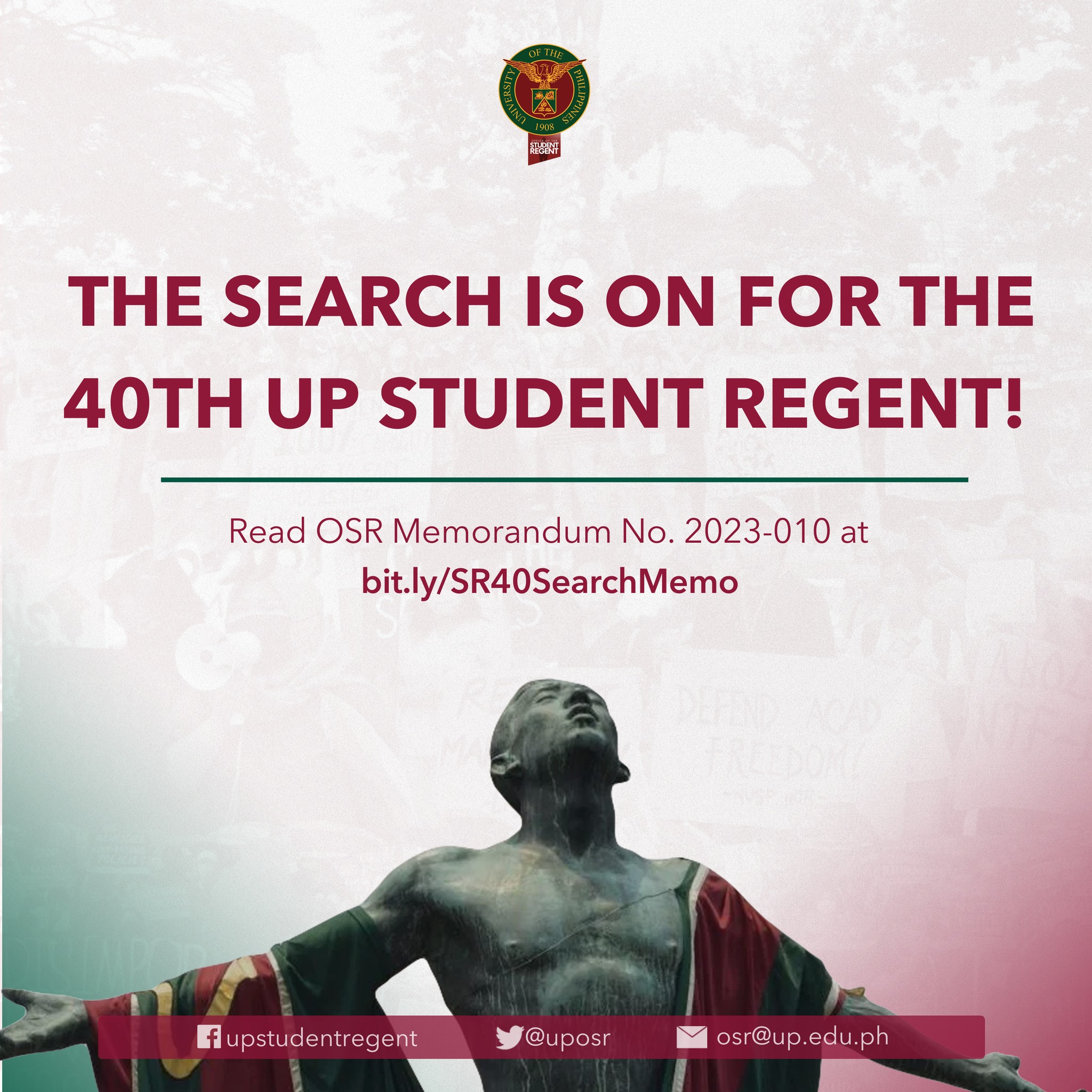 #SR40 | ATTENTION: ALL UP STUDENT COUNCILS, PUBLICATIONS, FORMATIONS, AND STUDENTS
